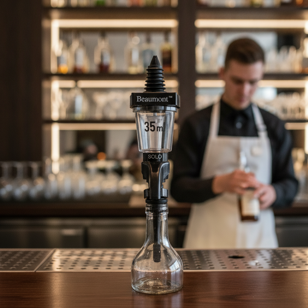 Plastic Black Solo Measure 35ml for Bar Use