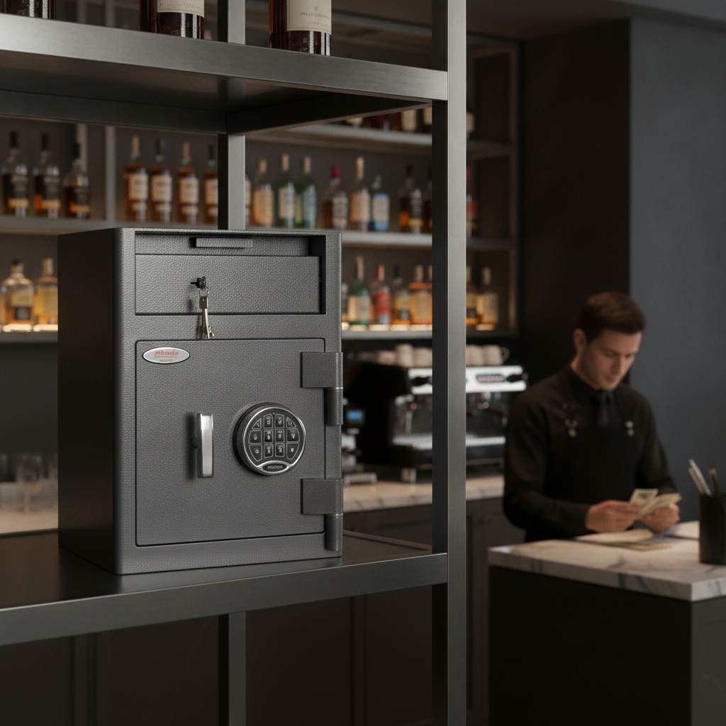 Steel Cash Deposit Safe 47L for Secure Money Storage