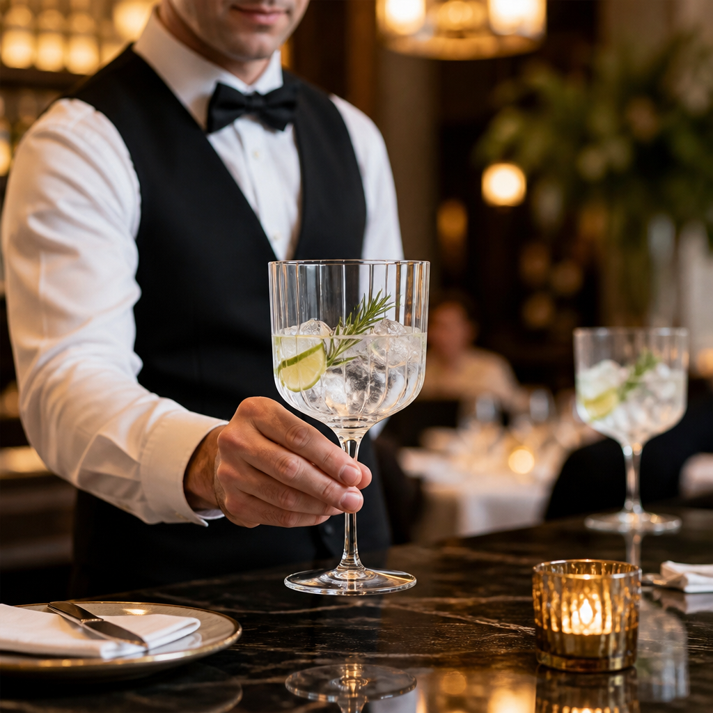 Lead-Free Crystal Gin Goblets 600ml for Elegant Serving (Pack of 16)
