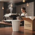 Natural Moulded Fibre Hot Cup 12oz for Takeaway Drinks (Pack of 500)