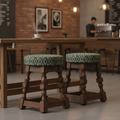 Rubber Wood Low Bar Stools 500mm for Pubs & Cafés (Pack of 2)