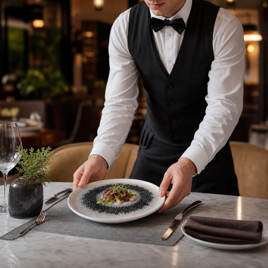 Walled Plates 210mm Vitrified Ceramic for Hospitality (Pack of 6)