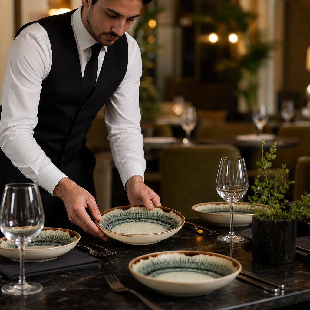Finest Vitrified Coupe Bowls 182mm Ceramic for Table Settings (Pack of 12)
