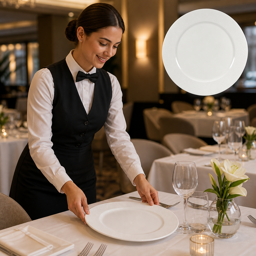 White Presentation Plates 305mm for Elegant Dining (Pack of 12)