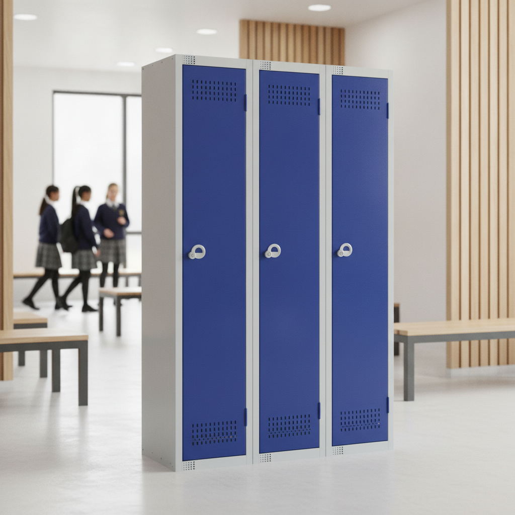 Powder Coated Steel Lockers 450mm Deep for Schools & Gyms