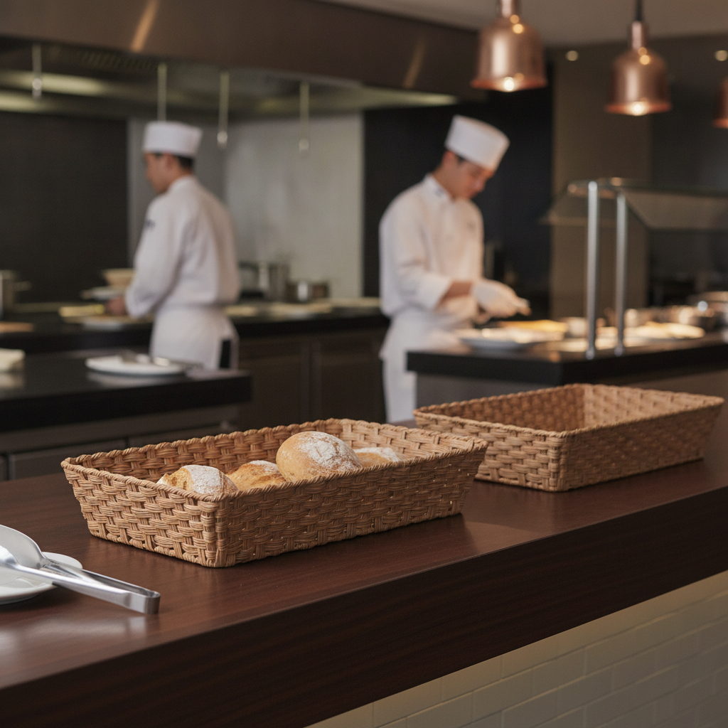 Polypropylene Brown Buffet Basket GN 1/1 for Catering Events