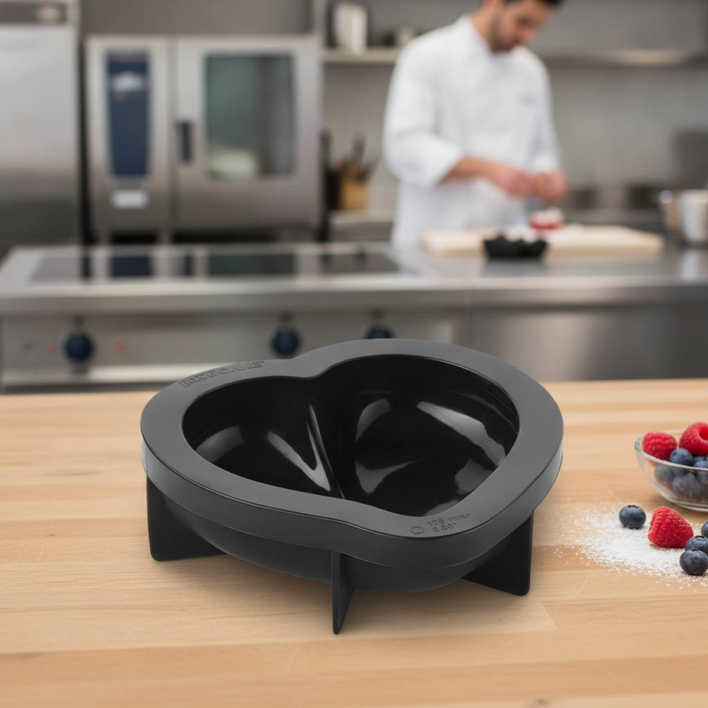 Black Silicone Passion Mould 175x165mm for Baking & Desserts