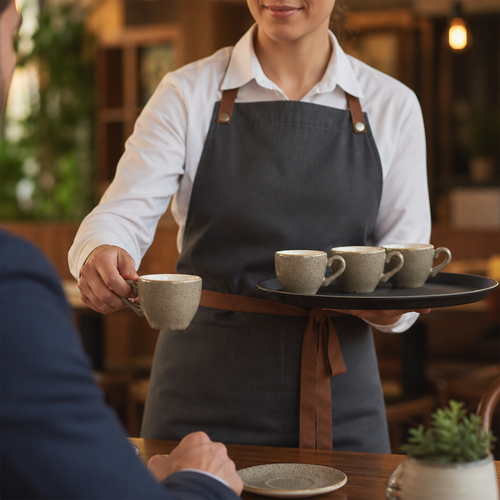 Ceramic Grey Espresso Cups 100ml for Beverage Service (Pack of 12)