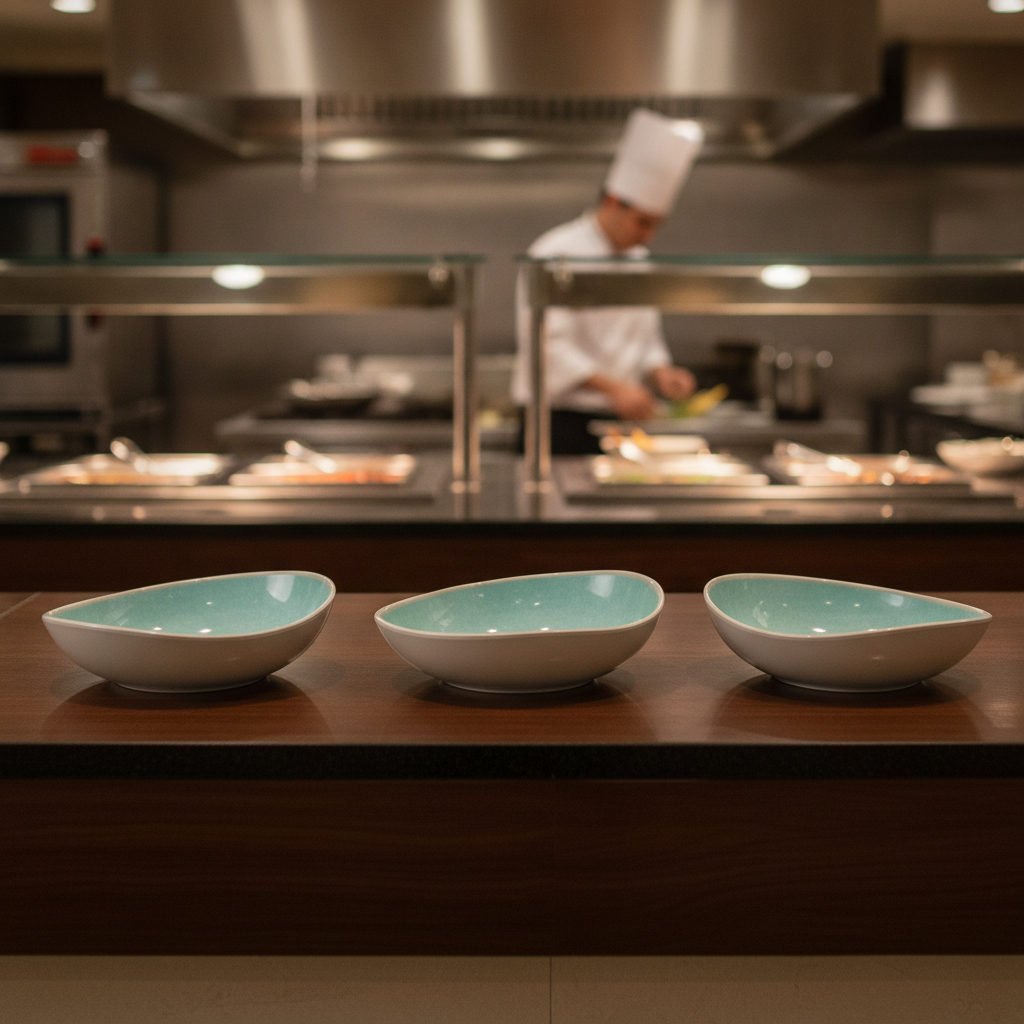 Melamine Green Bowl 500ml for Buffet Displays