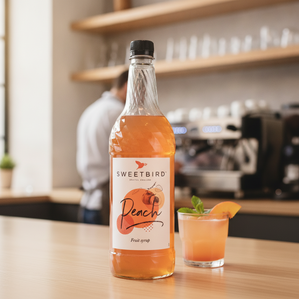 Peach Fruit Syrup 1L for Beverages & Desserts