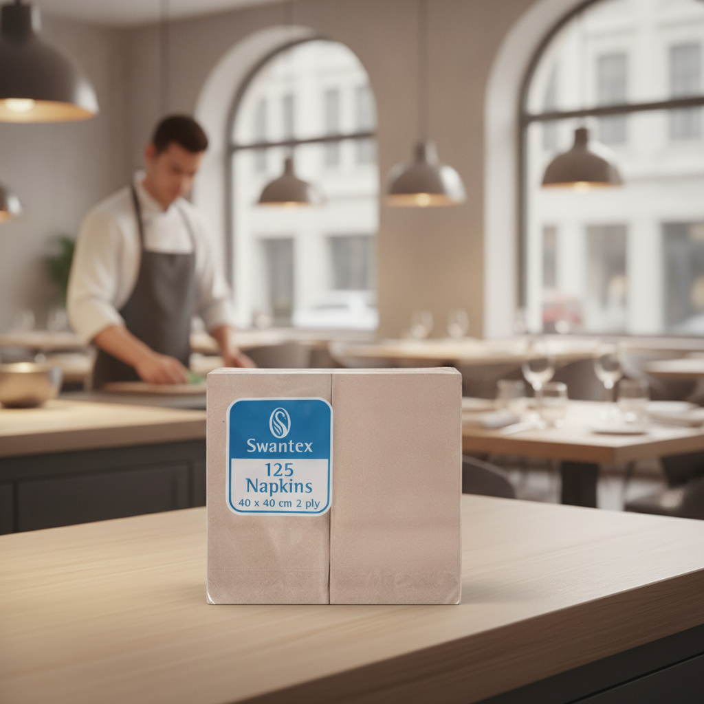 Recycled Paper Dinner Napkins 40x40cm for Food Service (Pack of 2000)