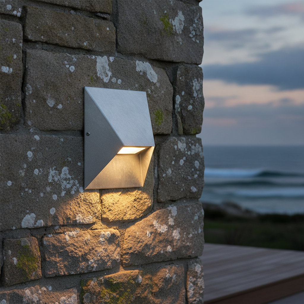 Galvanised Steel Outdoor Wall Light for Seaside Locations