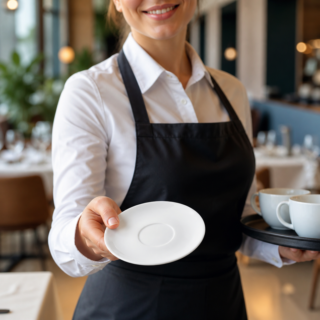 Stacking Saucers 150mm Porcelain for Hotels & Cafés (Pack of 12)