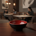 Red Melamine Bowl 75mm for Asian Cuisine