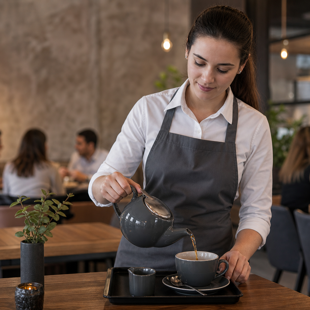 Stoneware Teapot 510ml in Charcoal for Urban Cafés