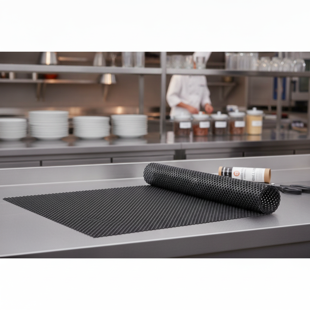 PVC Non-Slip Drawer and Shelf Liner 0.6 x 10m for Kitchen Use