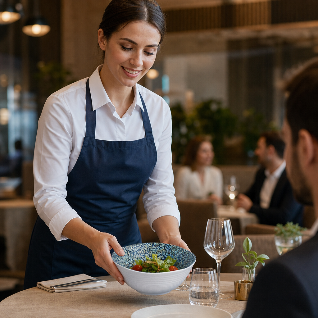 Durable Bowls 140mm Blue Melamine for Dining Tables (Pack of 24)