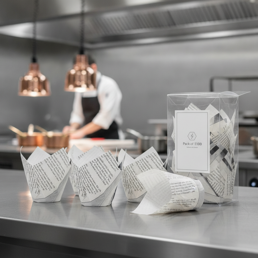 Grease-Resistant Paper Chip Crowns for Food Presentation (Pack of 1100)