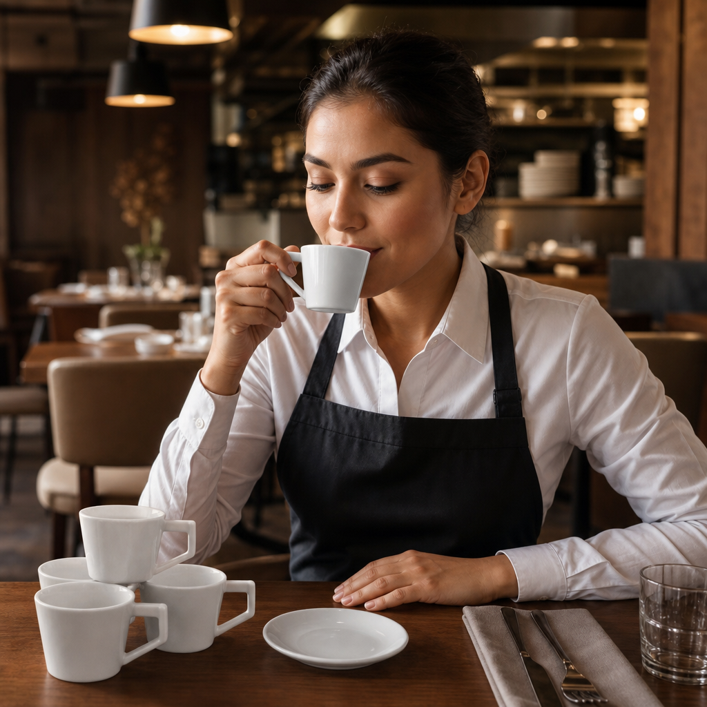 Cups 80ml Porcelain for Cafés & Tearooms (Pack of 6)