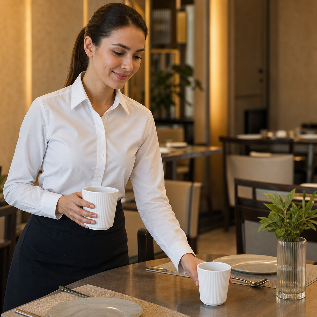 Unhandled Cups 354ml Vitrified Ceramic for Restaurants (Pack of 12)