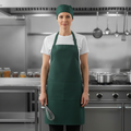 Polycotton Butchers Bib Apron in Hunter Green for Professional Kitchens