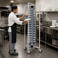 Stainless Steel Mobile Plate Rack for Efficient Plate Storage (Pack of 1)