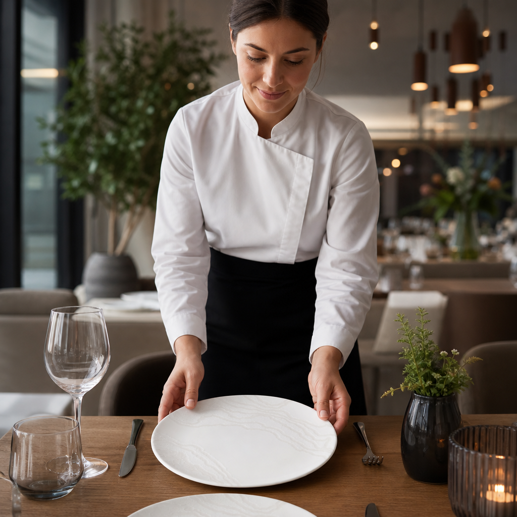 Coupe Plates 260mm White Ceramic for Dining (Pack of 12)