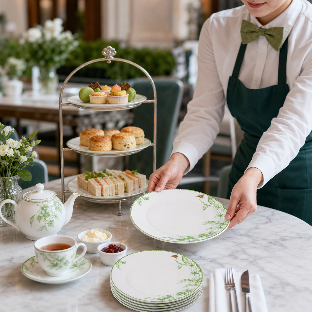Hand-Painted Plates 168mm Ceramic for Afternoon Tea (Pack of 12)