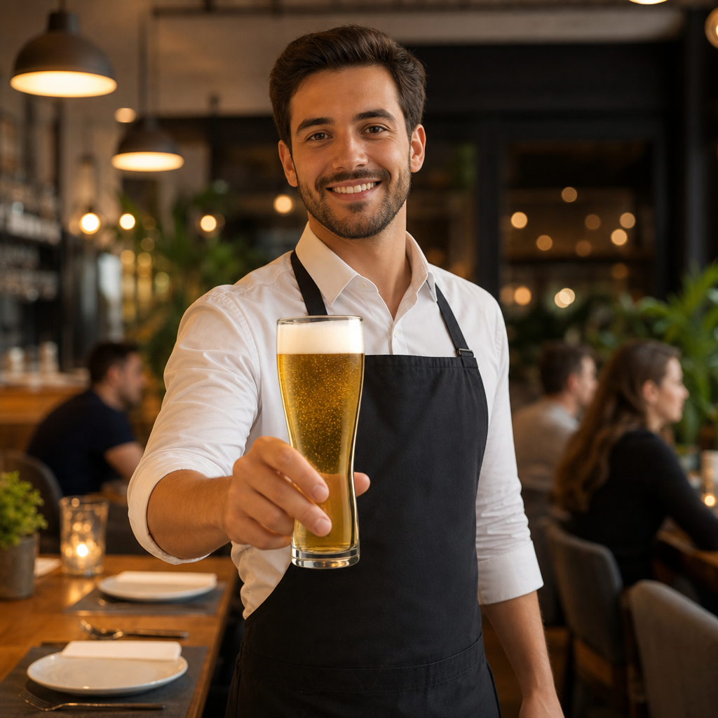 Toughened Glass Beer Glasses 280ml for Commercial Use (Pack of 24)