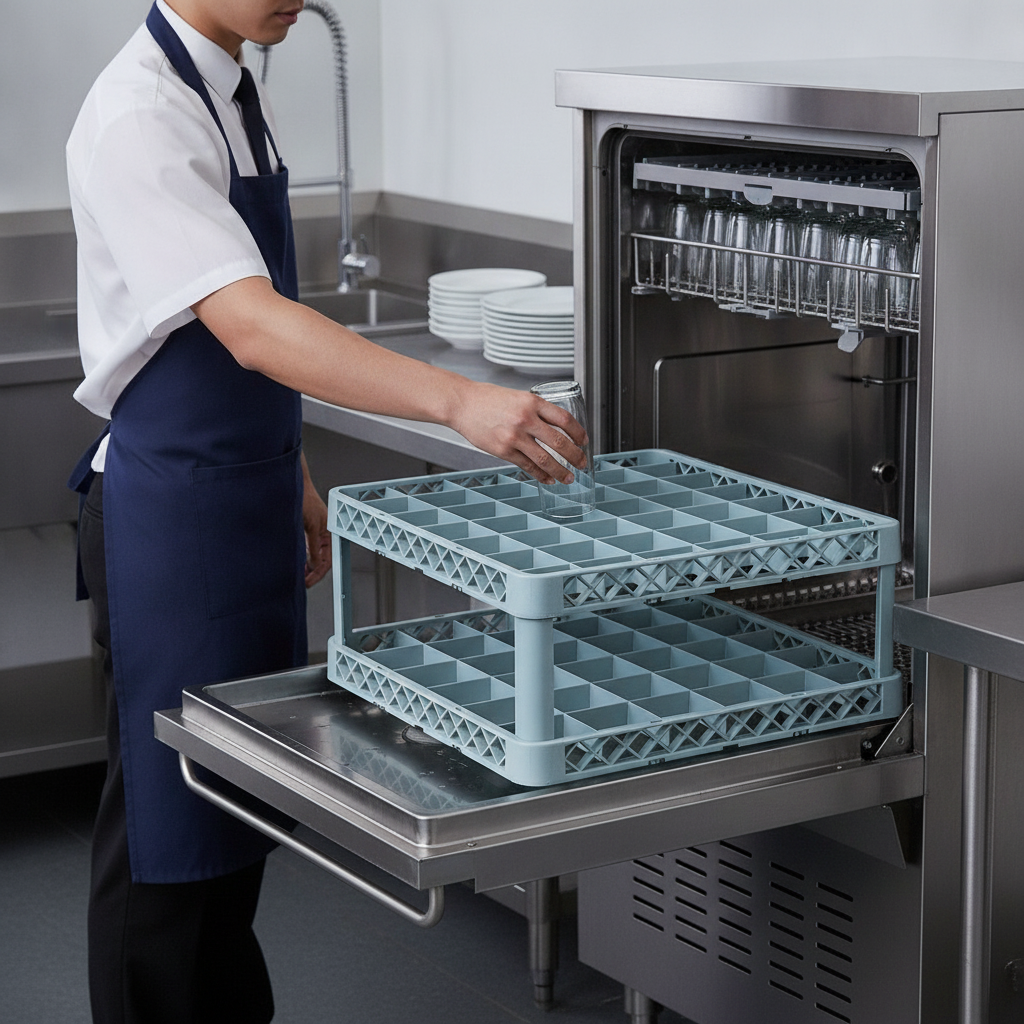 Glass Rack Extender for 36 Compartments for Professional Cleaning