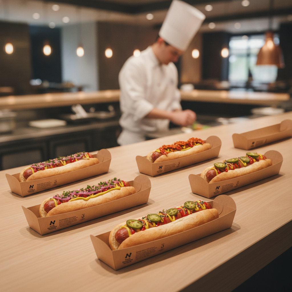Paperboard Hotdog Trays 10"x3" for Takeaway Service (Pack of 320)