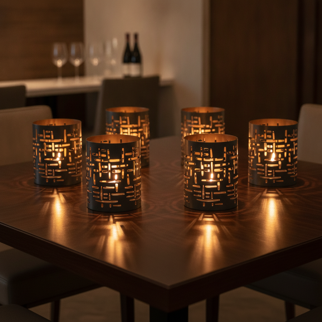Metal Table Lamp 80mm x 102mm for Restaurants & Events (Pack of 6)