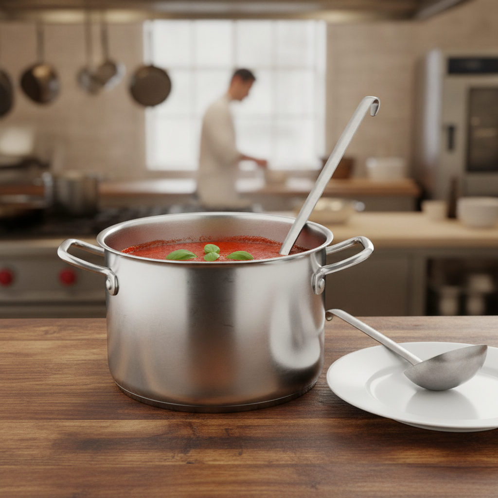 Stainless Steel Vintage Look Serving Spoon 230mm for Catering