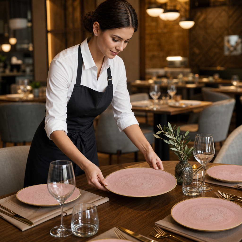 Coupe Plates inch 11 1/4 Pink Vitrified Ceramic for Dining Tables (Pack of 12)