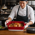 Stoneware Red Roasting Dish 4.2L for Oven to Table Use