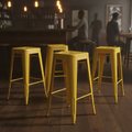 Powder Coated Steel High Stools 770x435mm for Gastropubs (Pack of 4)