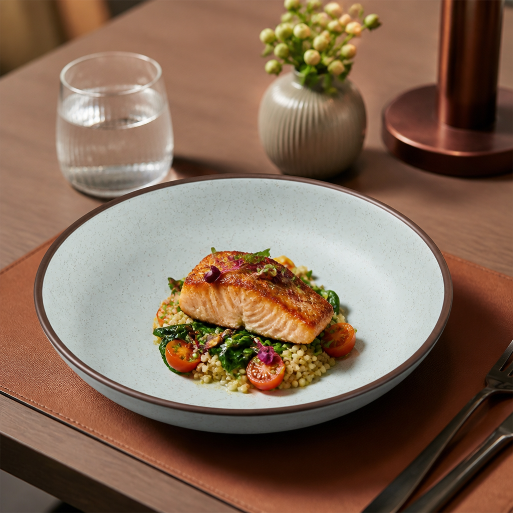 Deep Plates 220mm Vitrified Stoneware for Restaurant Dining (Pack of 12)