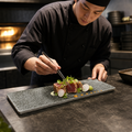 Oblong Plates x 330 110mm Vitrified Ceramic for Catering (Pack of 6)