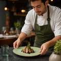 Plates 280mm Sage Green Vitrified Ceramic for Restaurants (Pack of 12)