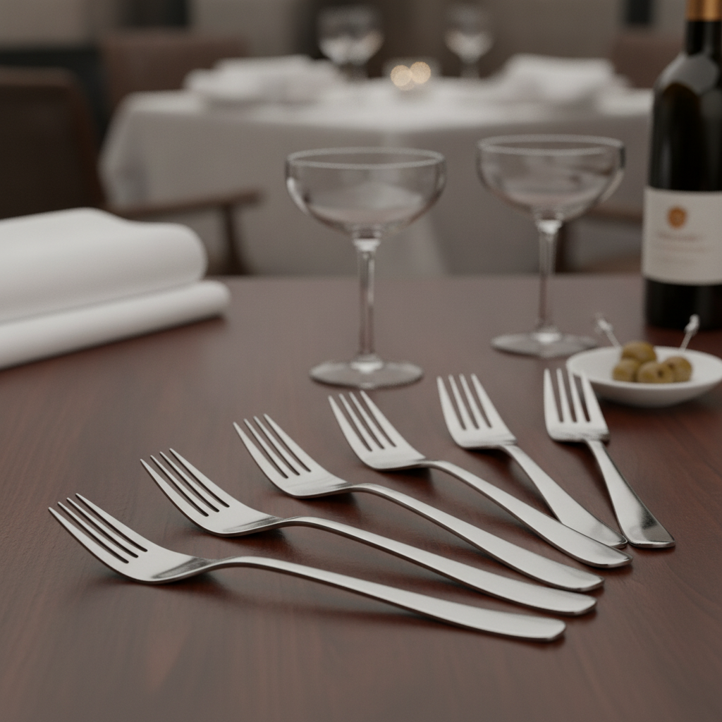 18/10 Stainless Steel Cocktail Forks for Bar Service (Pack of 12)