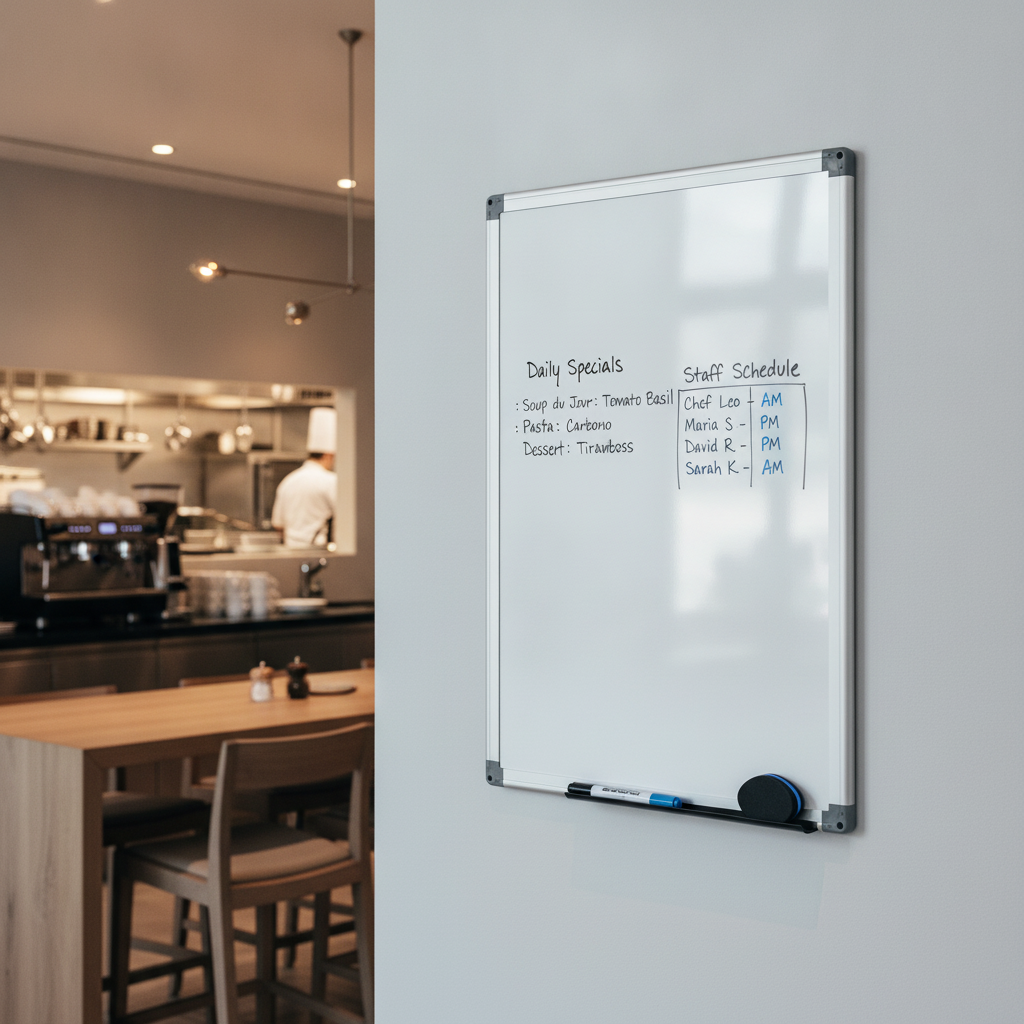 Aluminium Magnetic Whiteboard 400x600mm for Staff Rooms