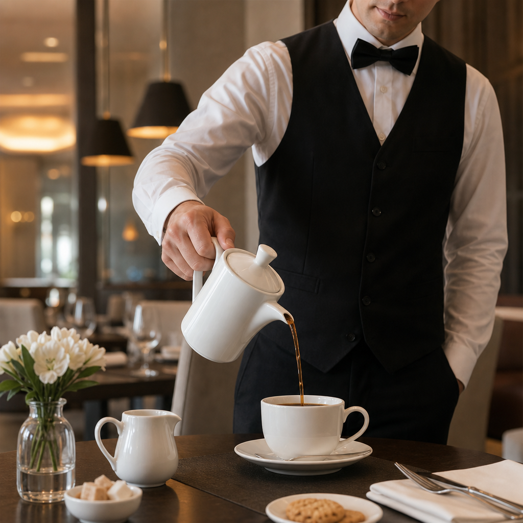 Alumina Vitrified Ceramic Coffee Pots 313ml for Catering (Pack of 6)