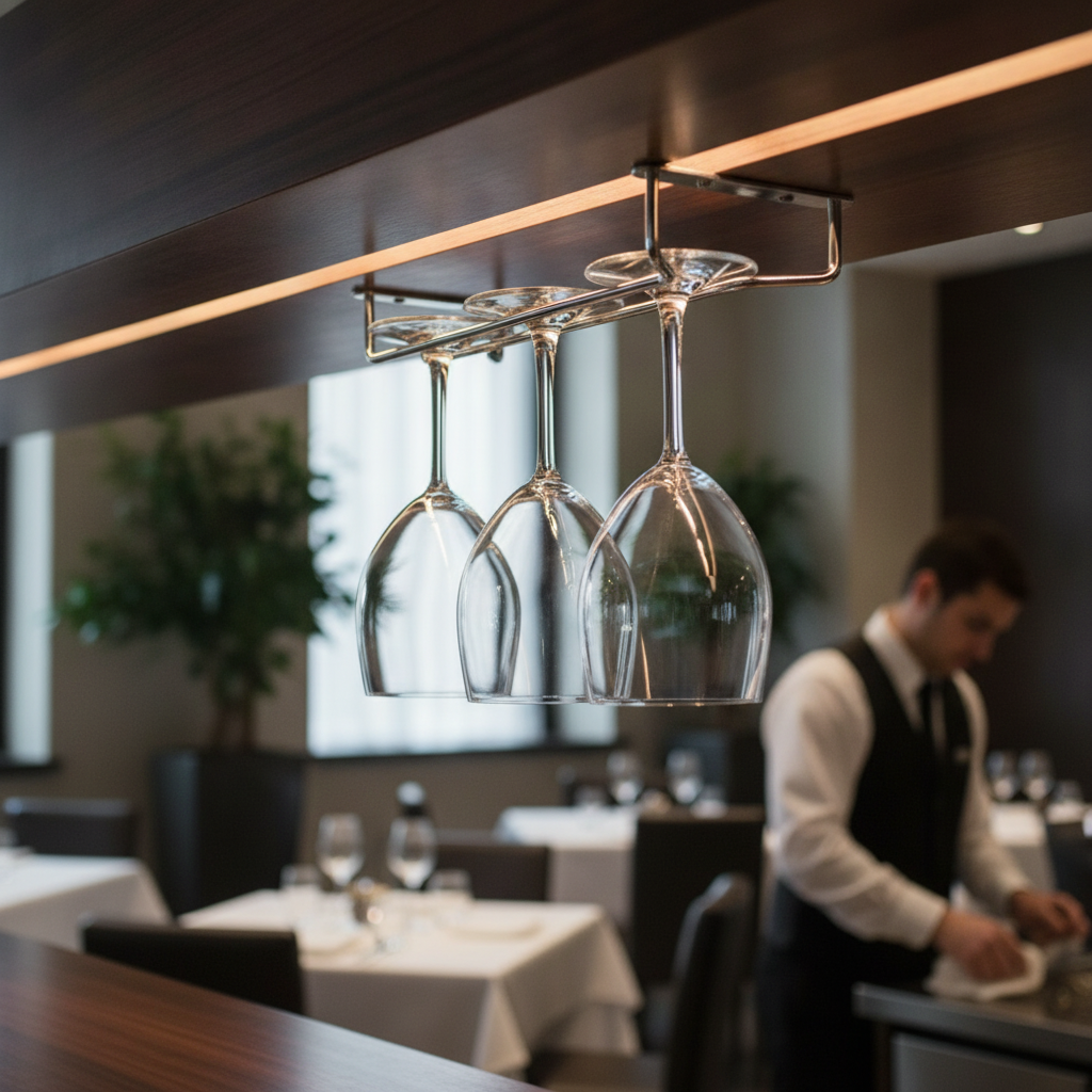 Stainless Steel Glass Hanger 254mm for Elegant Stemware Display