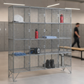 Zinc Coated Steel Sixteen Compartment Mesh Locker for Staff Storage