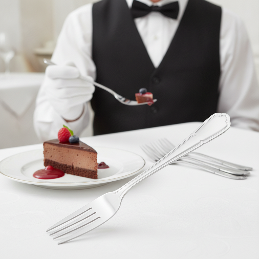 Stainless Steel Dessert Forks for Fine Dining (Pack of 12)