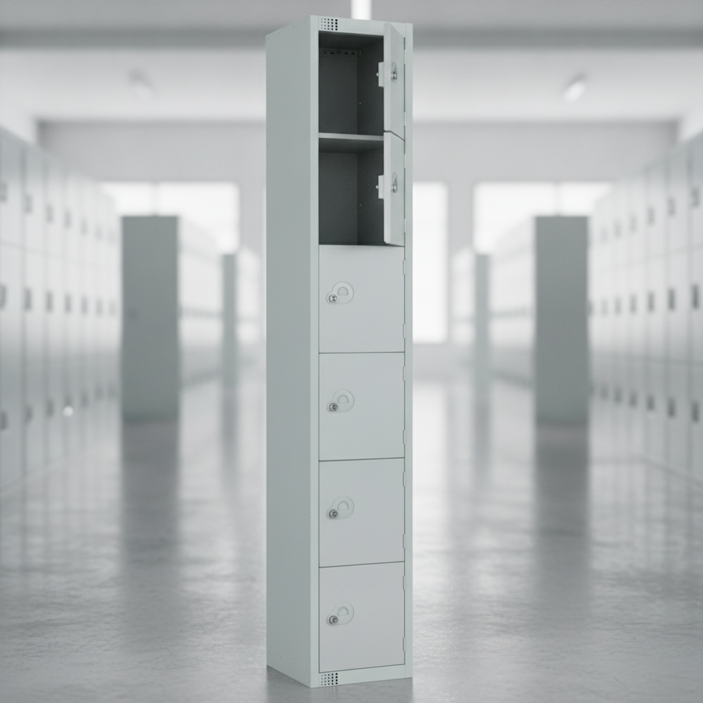 Powder Coated Steel Six Door Lockers 450mm Deep for Secure Storage