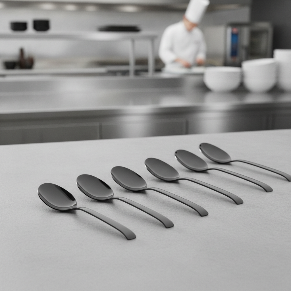 18/10 Stainless Steel Small Serving Spoons for Catering & Hospitality (Pack of 6)