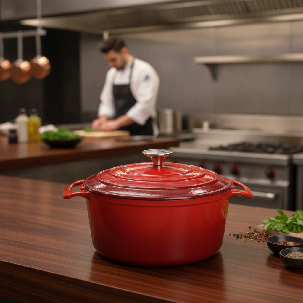 Cast Iron Round Casserole Dish 3.2L for Events