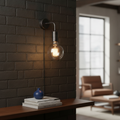 Pewter Edison Wall Light 140mm for Stylish Interiors