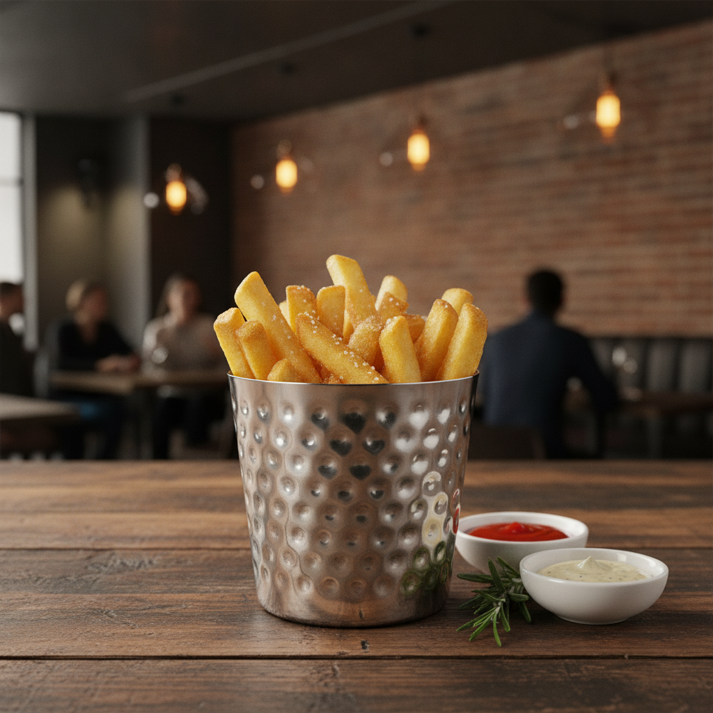 Stainless Steel Chip Cup 400ml for Gastropubs